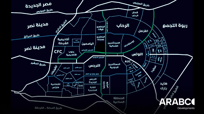 خريطة مدينة القاهرة الجديدة